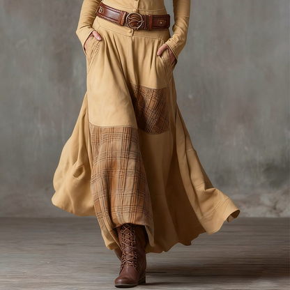 Vintage-Kleid mit Stehkragen und Knöpfen