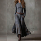 Vintage-Kleid mit Stehkragen und Knöpfen