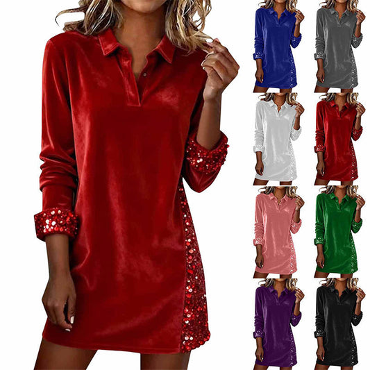 Stilvolles Kleid für Damen mit Paillettenverzierung