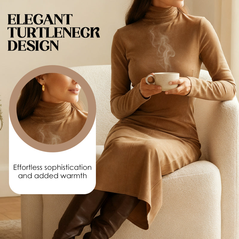 🎁 Elegantes, langärmeliges Bodycon-Kleid mit Rollkragen🔥Kauf 2 Artikel versandkostenfrei🔥