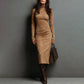 🎁 Elegantes, langärmeliges Bodycon-Kleid mit Rollkragen🔥Kauf 2 Artikel versandkostenfrei🔥