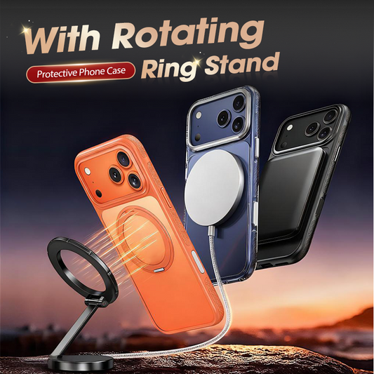 Schutzhülle mit magnetischem, drehbarem Ringständer