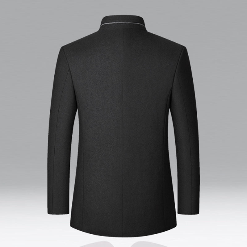 🔥Der absolute Renner 2026! Die Wolljacke, die Väter lieben🌟 Zhongshan-Kriegermantel mit Stehkragen❄️ Warm und stylisch!
