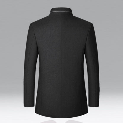 🔥Der absolute Renner 2026! Die Wolljacke, die Väter lieben🌟 Zhongshan-Kriegermantel mit Stehkragen❄️ Warm und stylisch!