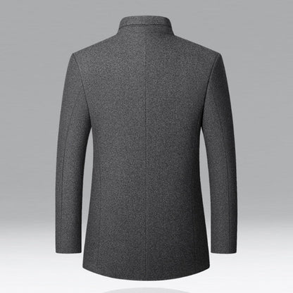 🔥Der absolute Renner 2026! Die Wolljacke, die Väter lieben🌟 Zhongshan-Kriegermantel mit Stehkragen❄️ Warm und stylisch!
