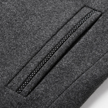 🔥Der absolute Renner 2026! Die Wolljacke, die Väter lieben🌟 Zhongshan-Kriegermantel mit Stehkragen❄️ Warm und stylisch!