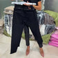 Damenhose mit hoher Taille aus Kunstleder