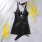 💕Sexy Spitzen-Spaghettiträgerkleid mit String, 2-teiliges Set