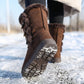 Ultra-warme Damen-Schneestiefel mit Kunstfellfutter, halbhohe Wadenlänge