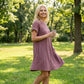 Damen-Kurzarmkleid in A-Linie mit Spitzen-Patchwork