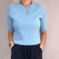 Komfortabel und schick: Set aus Strickoberteil und lockerer Hose mit weitem Bein