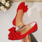 Damen-Ballerinas mit spitzer Zehenpartie und Schleife