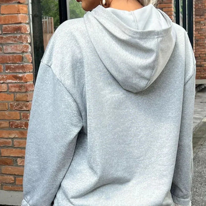 Damen Langarm-Hoodie mit Spitzenbesatz