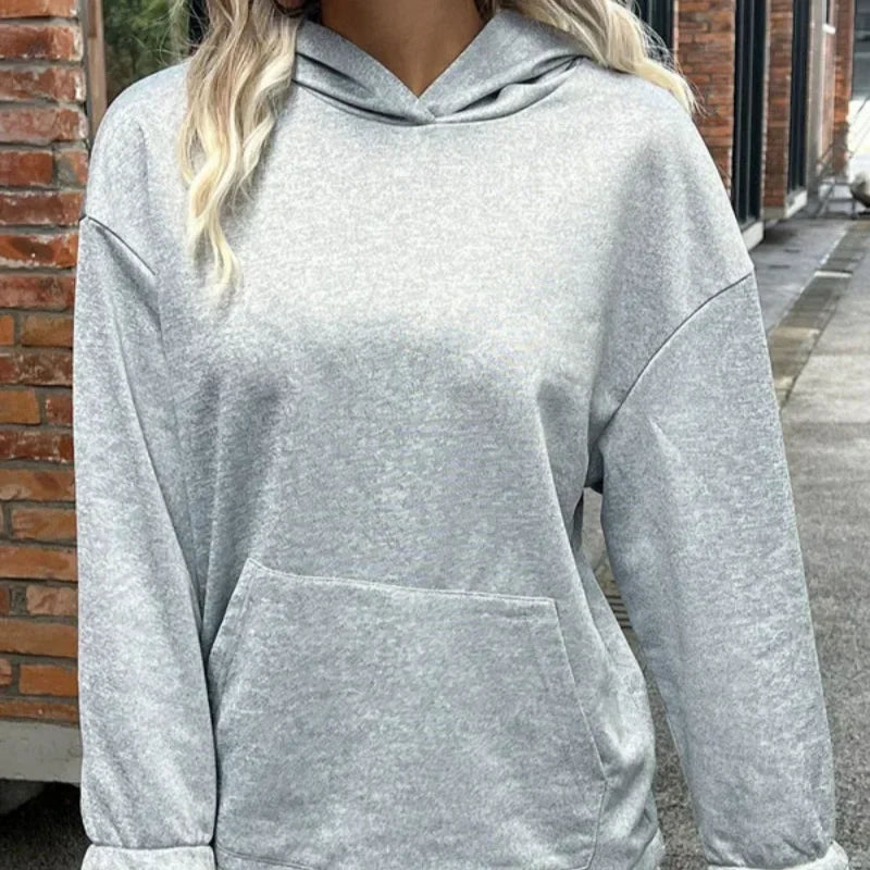 Damen Langarm-Hoodie mit Spitzenbesatz