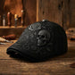 Schiebermütze mit Totenkopf und Dornen
