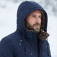 Herren-Winterjacke mit Plüschfutter und Kapuze