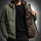 Herren-Winterjacke mit Plüschfutter und Kapuze