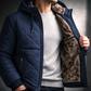 Herren-Winterjacke mit Plüschfutter und Kapuze