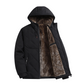 Herren-Winterjacke mit Plüschfutter und Kapuze