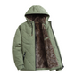 Herren-Winterjacke mit Plüschfutter und Kapuze