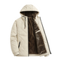 Herren-Winterjacke mit Plüschfutter und Kapuze