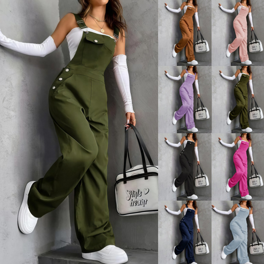 🎉 Neujahrsgeschenk – 50% RABATT!👖Damen Retro-Cargo-Overalls: Verstellbare Träger + Taschen – Lässig & vielseitig für Alltag & Freizeit