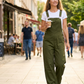 🎉 Neujahrsgeschenk – 50% RABATT!👖Damen Retro-Cargo-Overalls: Verstellbare Träger + Taschen – Lässig & vielseitig für Alltag & Freizeit