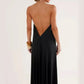 Elegantes rückenfreies Maxikleid mit Neckholder für Damen
