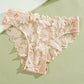 Damen Bikini-Slip aus Spitze mit Blumenmuster und niedriger Taille