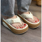 📢📢50% RABATT! ⏰Sommerliche Flip-Flops für Damen mit weicher Plateausohle und Farbblock-Design