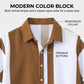Herren Farbblock-Shirt & Hose 2‑Teile Set