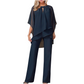 🔥Solange der Vorrat reicht 40 % Rabatt!🎉Eleganter Zweiteiler: Bluse mit asymmetrischem Saum & weite Hose