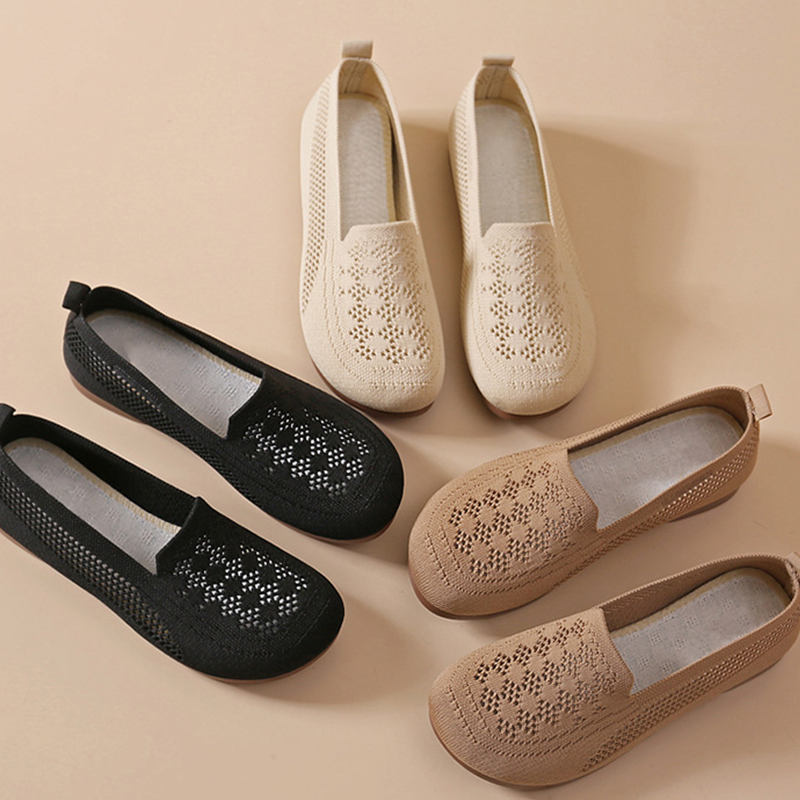 Atmungsaktive Fly-Knit-Slipper für Damen
