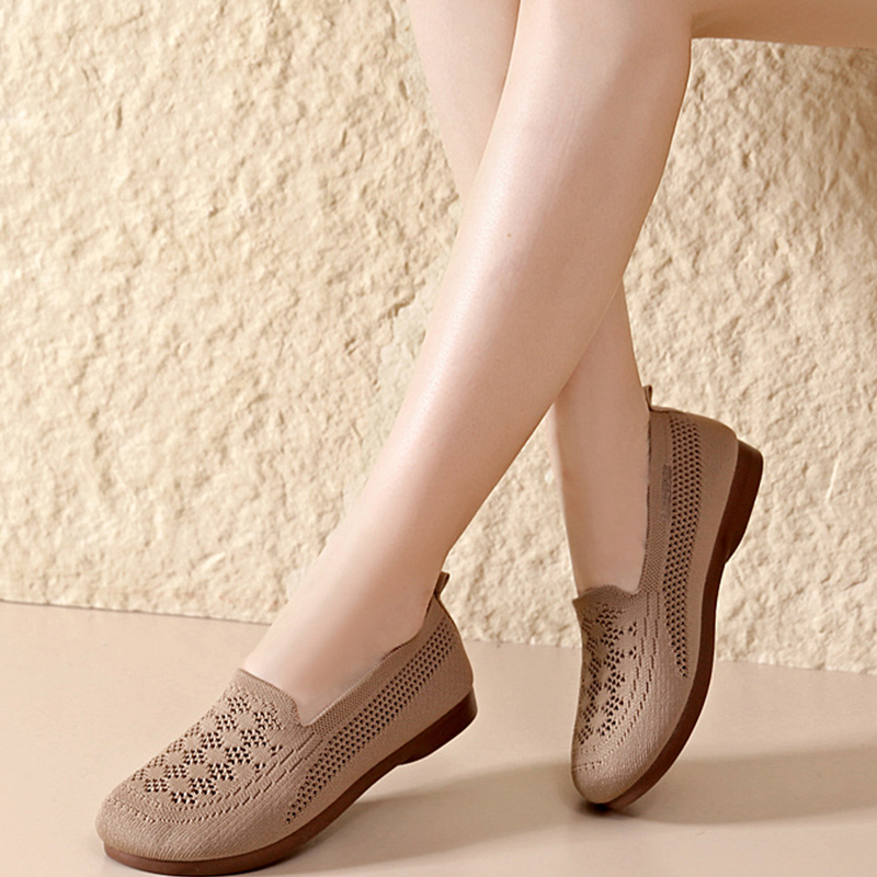 Atmungsaktive Fly-Knit-Slipper für Damen