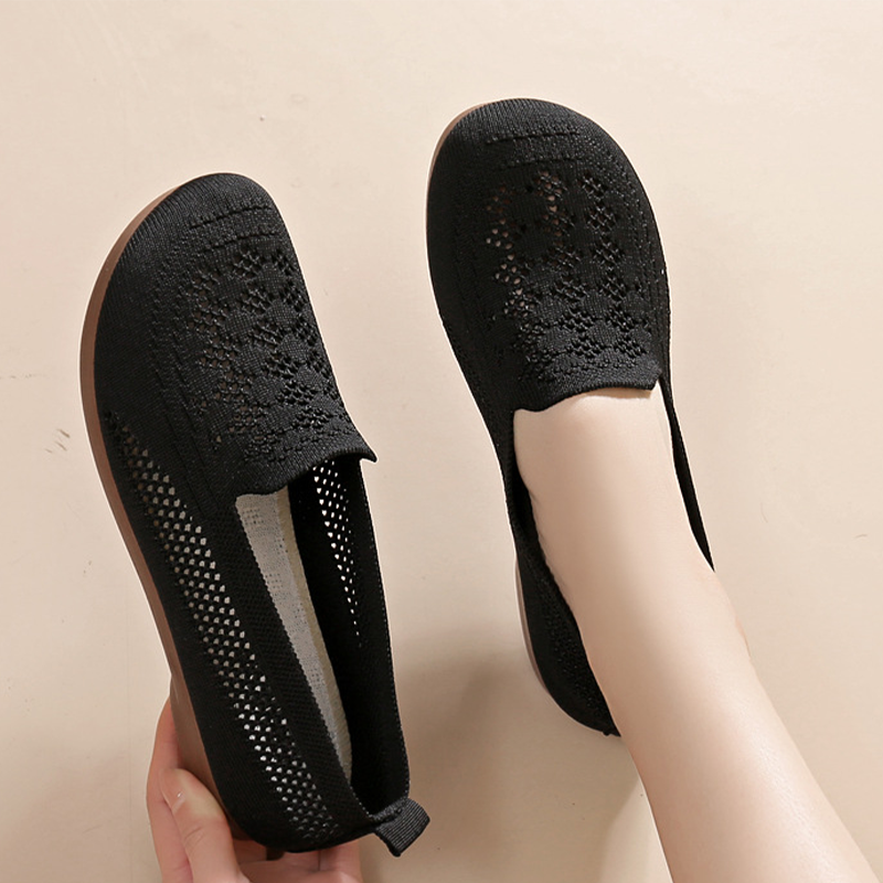 Atmungsaktive Fly-Knit-Slipper für Damen
