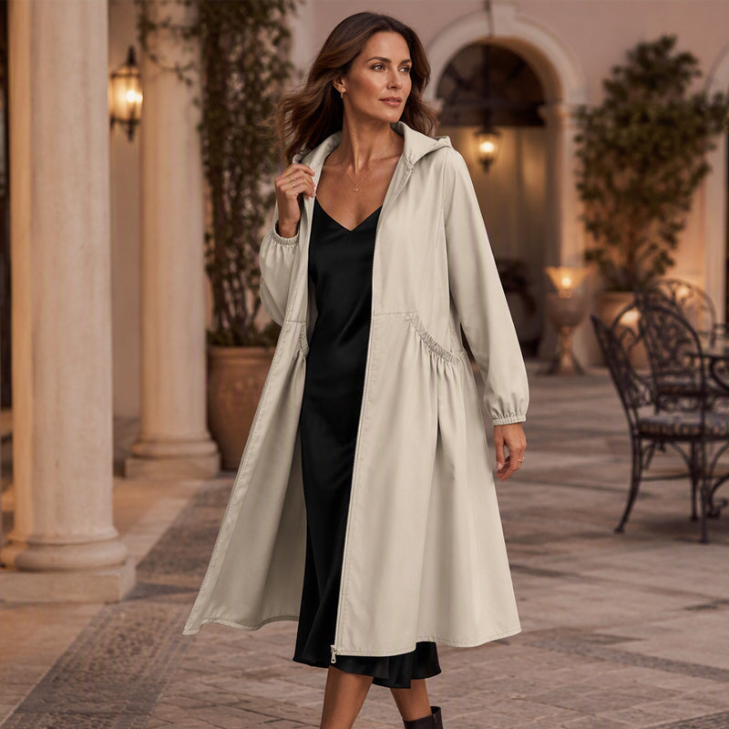 💎 Bestseller – Legere, mittellange Kapuzenjacke für Damen in lockerer Passform🧥