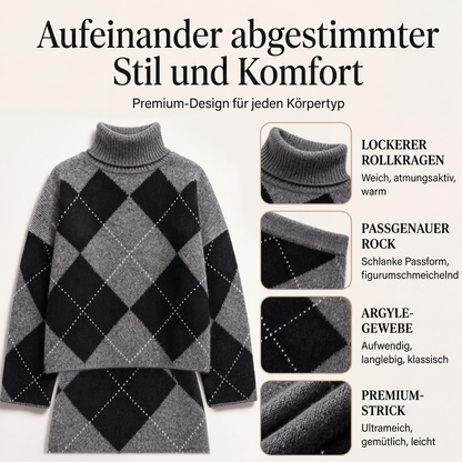 🧶💎 Bestseller – Damen-Argyle-Set – bequem und stylisch