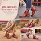 ✨Retro Damen Stiefeletten: V-Cutout, Blockabsatz & Stickerei🍂❄️