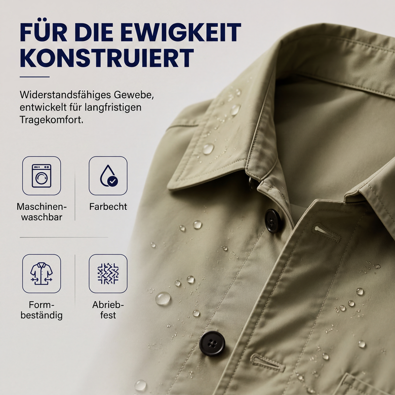 🔥 3.000 Stück in nur 2 Tagen vergriffen – jetzt neu aufgelegt! Wasserdichter mittellanger Trenchcoat für Herren 🚀 Kostenloser Versand
