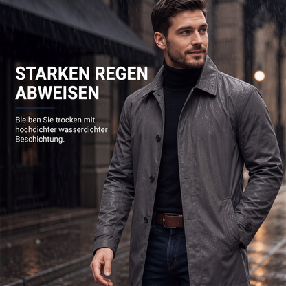 🔥 3.000 Stück in nur 2 Tagen vergriffen – jetzt neu aufgelegt! Wasserdichter mittellanger Trenchcoat für Herren 🚀 Kostenloser Versand