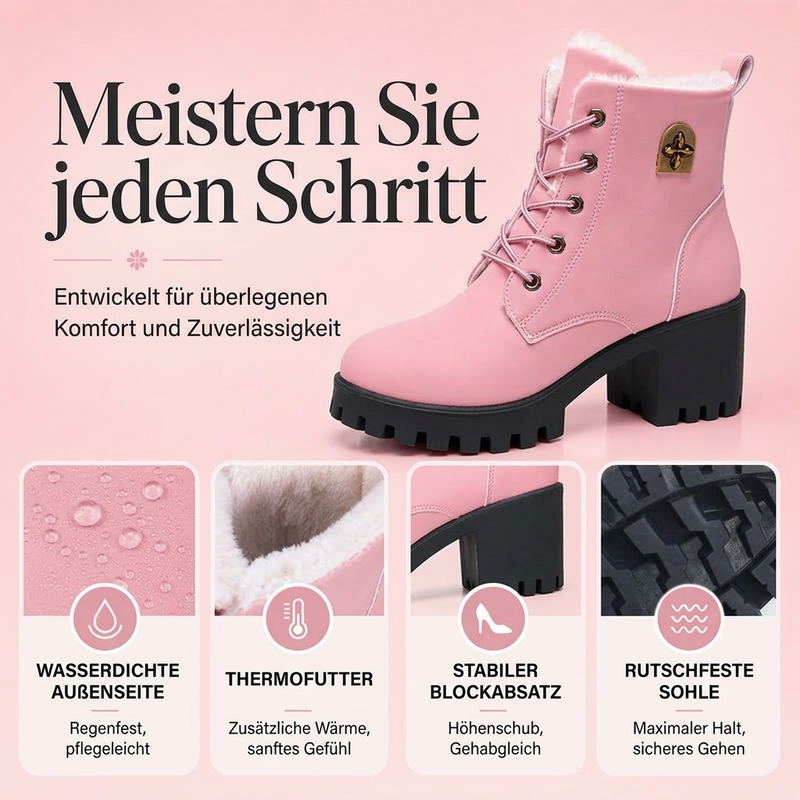 ⚡ Blitzdeal: 50% Rabatt ⚡Damen Winterstiefel mit klobigem Blockabsatz