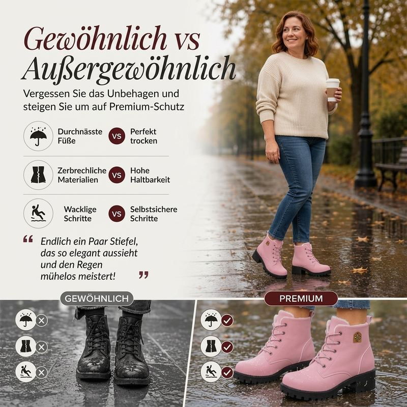 ⚡ Blitzdeal: 50% Rabatt ⚡Damen Winterstiefel mit klobigem Blockabsatz