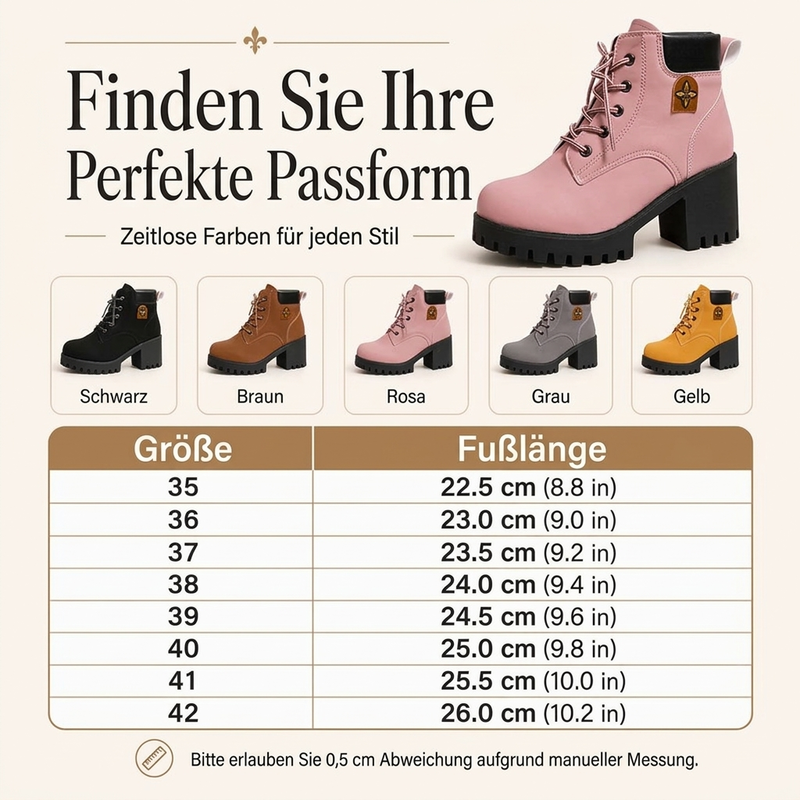 ⚡ Blitzdeal: 50% Rabatt ⚡Damen Winterstiefel mit klobigem Blockabsatz