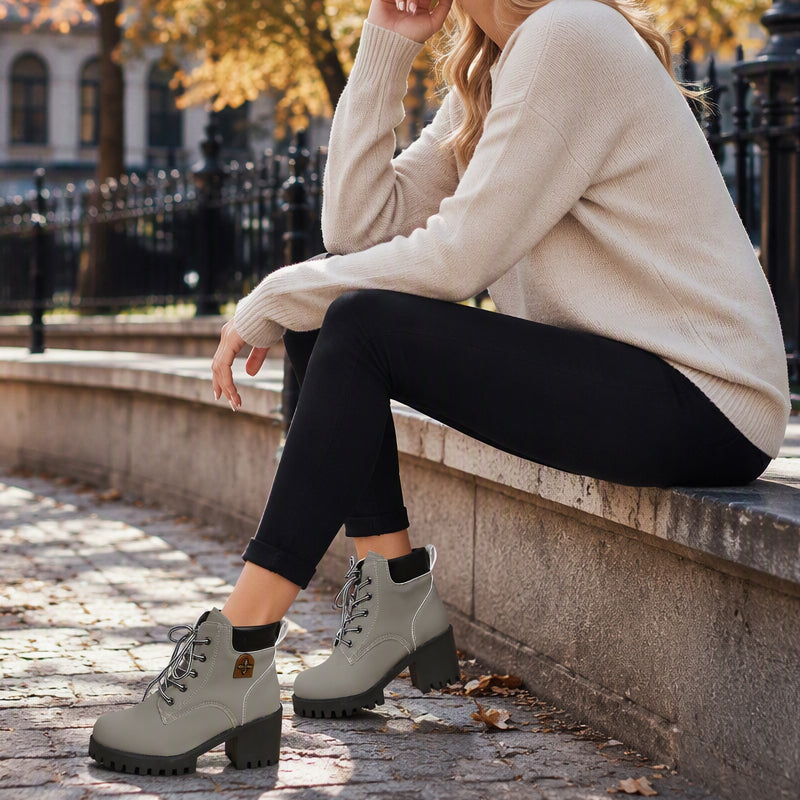 ⚡ Blitzdeal: 50% Rabatt ⚡Damen Winterstiefel mit klobigem Blockabsatz