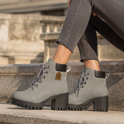 ⚡ Blitzdeal: 50% Rabatt ⚡Damen Winterstiefel mit klobigem Blockabsatz