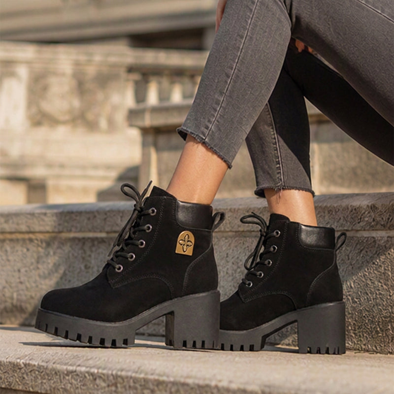 ⚡ Blitzdeal: 50% Rabatt ⚡Damen Winterstiefel mit klobigem Blockabsatz