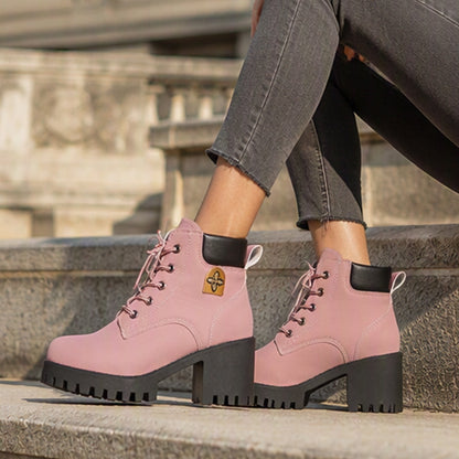 ⚡ Blitzdeal: 50% Rabatt ⚡Damen Winterstiefel mit klobigem Blockabsatz