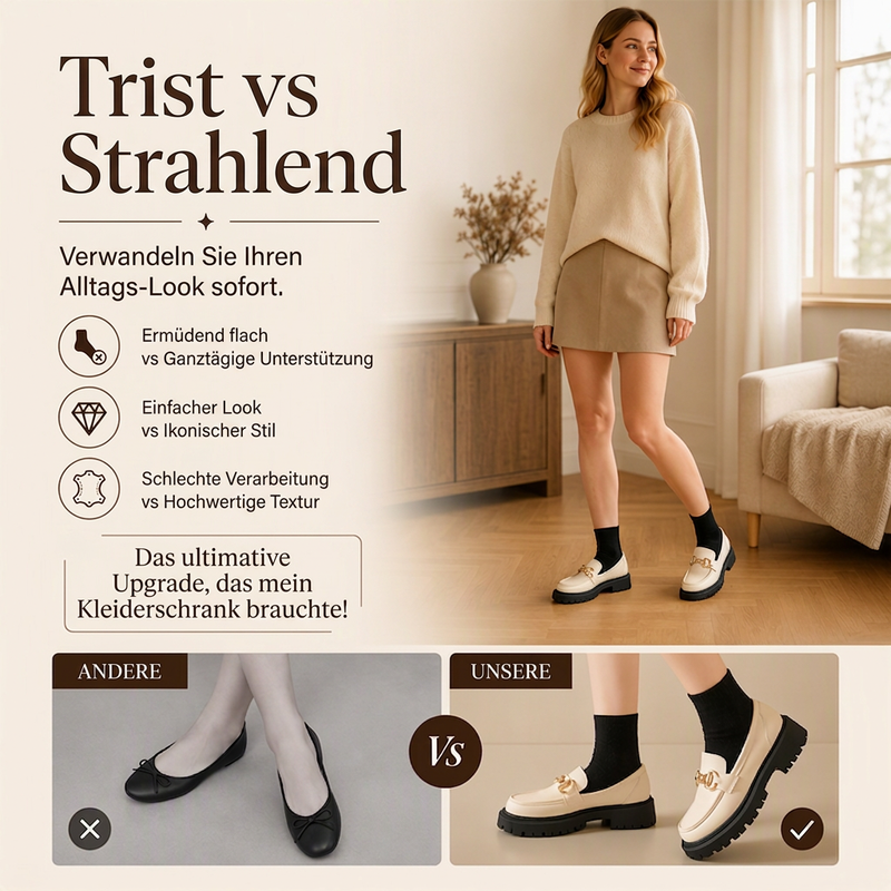 ⏰ Der Sale ist fast vorbei – wer zu spät kommt, zahlt mehr! Plateau-Loafer für Damen im retro britischen Stil