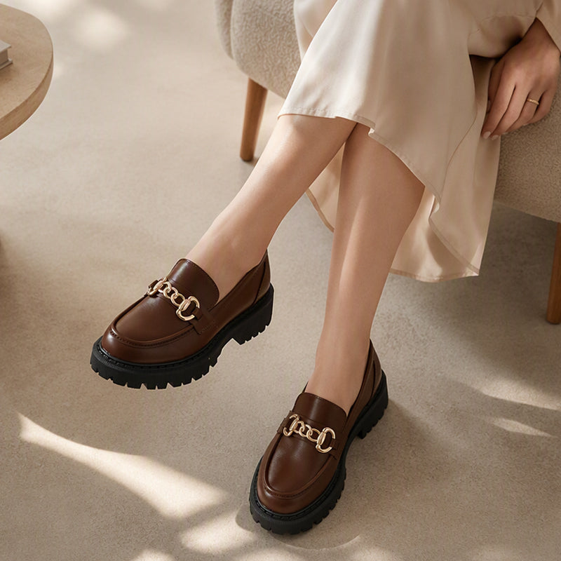 ⏰ Der Sale ist fast vorbei – wer zu spät kommt, zahlt mehr! Plateau-Loafer für Damen im retro britischen Stil
