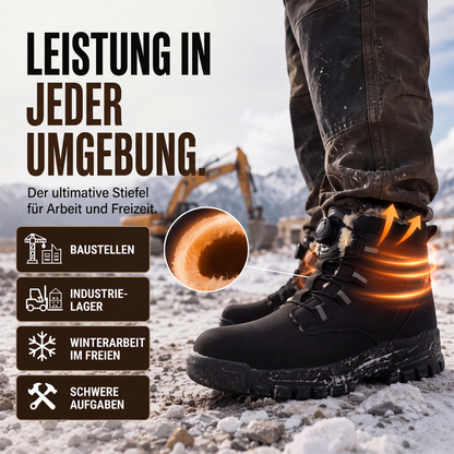🔥 50% Rabatt – Nur heute💥 Warme Sicherheitsschuhe für Herren mit Stahlkappe, stoßfest für den Winter